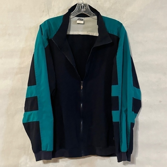 Vintage Prince Athletic Running Activewear Zip Up Long Sleeve Track Jacket - Picture 3 of 11